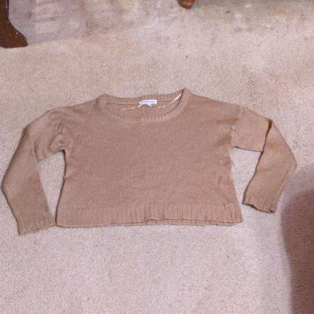 Cropped tan sweater - Picture 1 of 2